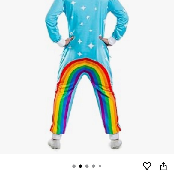 Tipsy Elves Funny Halloween Rainbows Costume Jumpsuit for Men - Large - Picture 4 of 5